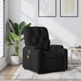 thumbnail image 1 of vidaXL Massage Recliner Chair Black Fabric, 1 of 5