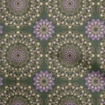 thumbnail image 1 of oneOone Polyester Spandex Olive Green Fabric Mandala Sewing Craft Projects Fabric Prints By Yard 56 Inch Wide, 1 of 5