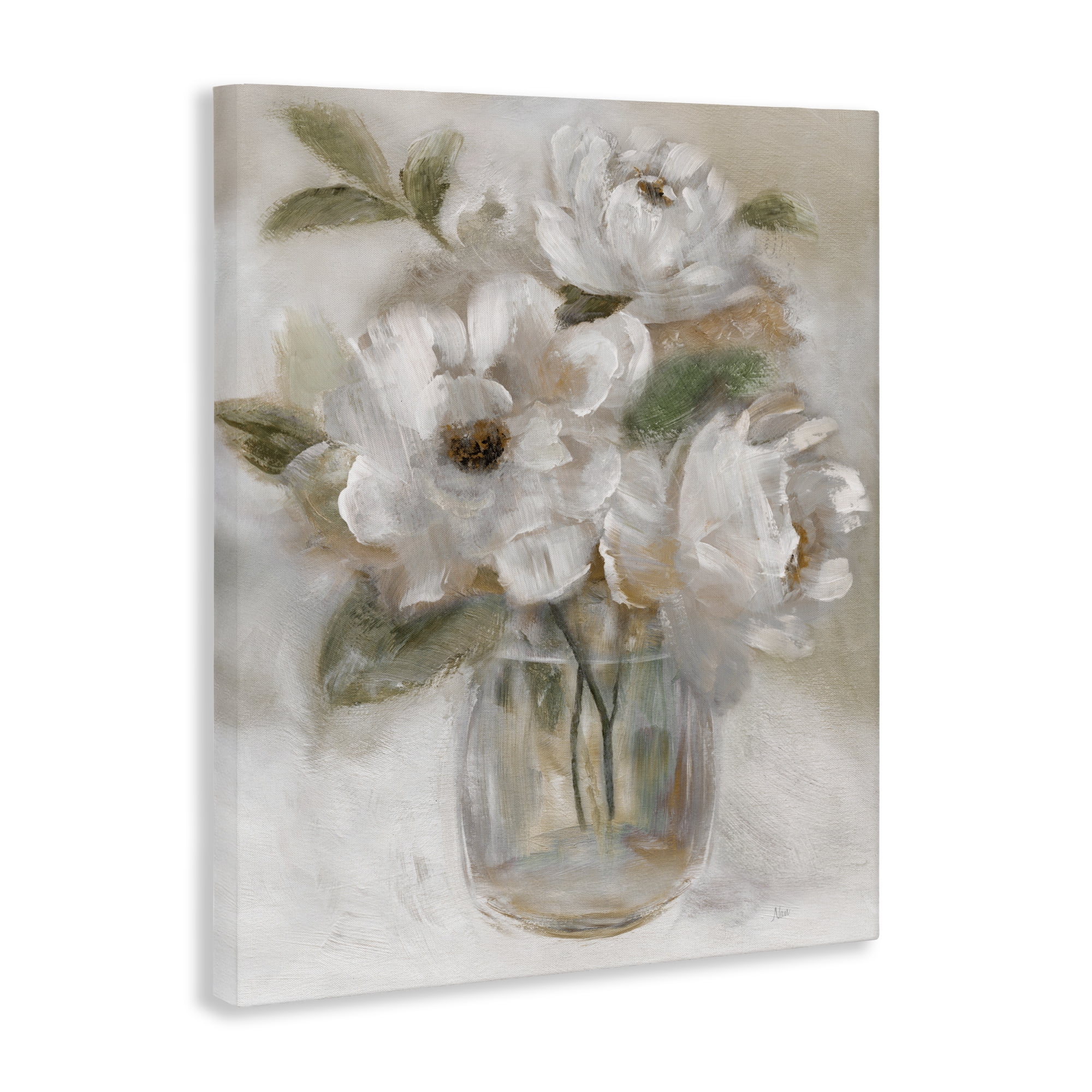 Stupell Industries Brushed Neutrals Bouquet Canvas Wall Art, design by Nan