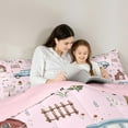 thumbnail image 4 of jejeloiu Rustic Floral Sunflower Bedding Comforter Set 7-Piece,Country Farmhouse Cabin King Bedding Sets,Farm Horse Sheep Bed Sheets For Boy Kids,Microfiber Bedroom Decor Reversible, 4 of 8