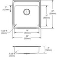 thumbnail image 3 of Elkay, LRADQ222260MR2 , 18 Gauge Stainless Steel 22" x 22" x 6" Single Bowl Drop-in Kitchen Sink, Sinks, 3 of 6
