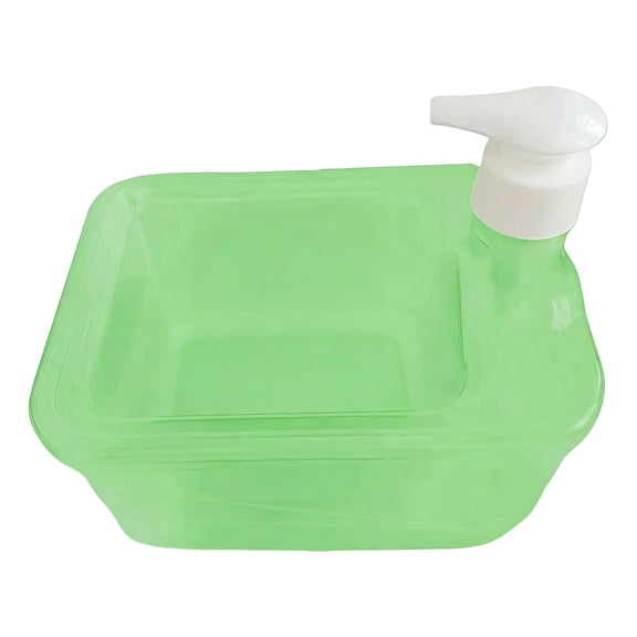 Dish Soap Dispenser for Kitchen, Sponge Holder Sink Dish Washing Soap Dispenser, 2-in-1 Kitchen Gadgets, Dish Washing Liquid Soap Dispenser with Sponge Holder, Sink Countertop Organizer, Green
