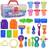 Magic Sand with Molds and Tools Kit Educational Toy DIY kids Gift Multiple Color (6) Molding Sand 24 PCs