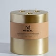 thumbnail image 1 of Vela Pillar MOZEAL, extra grande, color dorado metalizado, sin perfume, 1 of 5