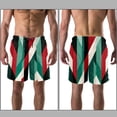 thumbnail image 3 of luoweisi Men's Beach Shorts Quick Dry Swim Trunks with Mesh Lining Geometry 2XL, 3 of 5