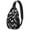 Spooky Halloween Pattern, variant on Sling Backpack,Spooky Halloween Pattern Sling Bag with Water Bottle Holder,Waterproof Sling Bag for Men/Women with Headphone Jack for Hiking,Travel