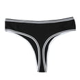 thumbnail image 1 of Aayomet String Thongs for Women Taille à Travers Taille Bikini Culotte sous-Vêtements String (Noir, G), 1 of 4
