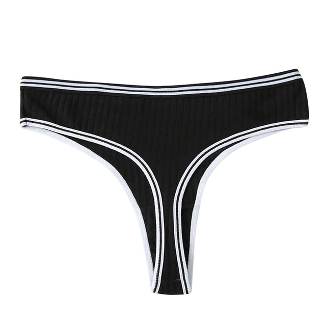 Aayomet String Thongs for Women Taille à Travers Taille Bikini Culotte sous-Vêtements String (Noir, m)