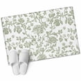 thumbnail image 2 of 2x3 Door Mat Rug, Green Leaf Flower Non-Skid Rubber Backing Large Rectangle Rugs - Living Room Bedroom Home Office, Vintage Farmhouse Bohemian Spring Indoor Floor Mat Carpets Washable Rug, 2 of 9