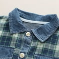 thumbnail image 6 of SJLDQY Infant Baby Boys Clothes Set Long Sleeve Denim Jackets Jeans With Shirt Patchwork Plaid 3Pcs Outfit Sets Cozy Fall Winter Clothing, 6 of 9
