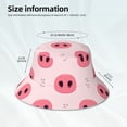 thumbnail image 6 of Naloa Pig Noses Reflective Double-Sided Bucket Hat, Sun Hat, Soft and Breathable for Gardening, Beaching, Camping, Hiking, Fishing, 6 of 9