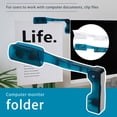 thumbnail image 1 of Musbetu Typing Stand Space Saving Tight Clamping Self-locking Button One Click Eject Anti-drop Computer Monitor Folding Folder Office Supply, 1 of 7