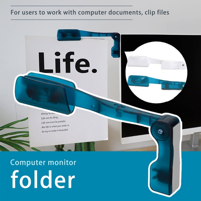 Musbetu Typing Stand Space Saving Tight Clamping Self-locking Button One Click Eject Anti-drop Computer Monitor Folding Folder Office Supply