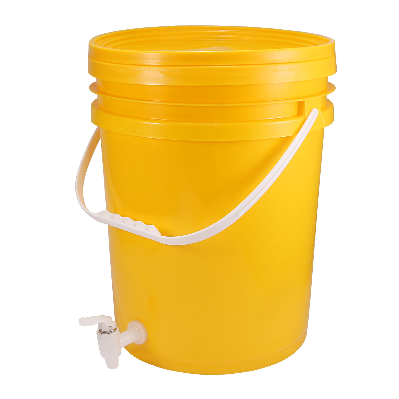Uxcell Plastic Paint Pail 5.28Gallon/20L Paint Can with Spigot Faucet Dispenser Lid