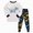G890-Light Gray, variant on HFHAPW Toddler Girl Boys Kids Pajamas Funny Graphic Pjs Long Sleeve Snug fit 2pcs Jammies