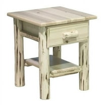 Montana Woodworks  Nightstand with Shelf - Clear Lacquer