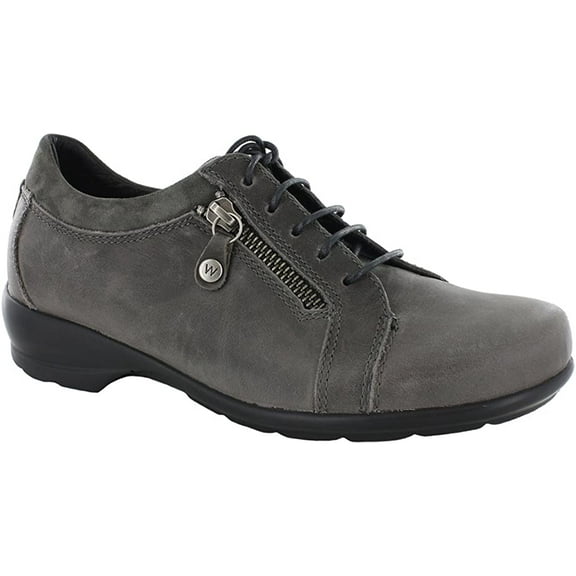 Wolky Women's Bonnie Lace-Up Side-Zippered Fashion Sneakers, Grey Drops, Size EU 42