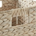 thumbnail image 5 of Casafield 13" x 13" Water Hyacinth Storage Baskets, Whitewash - Set of 2 Collapsible Cubes, Handwoven Organizer BIns for Bathroom, Bedroom, Laundry, 5 of 8