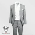 thumbnail image 3 of Black n Bianco Boys' Signature Light Gray Slim Suit Complete Set, 3 of 6