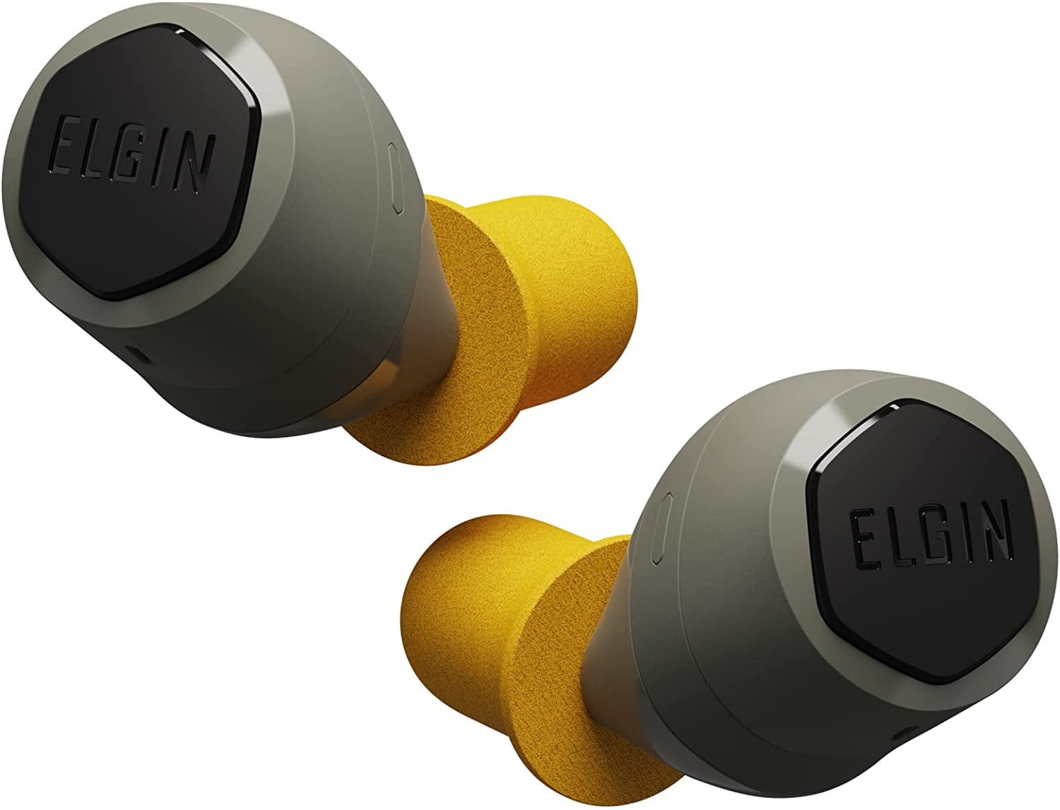 Elgin Rebel True Wireless Earbuds, 25 dB Noise Reduction Bluetooth Headphone, Noise Cancelling Mic, 12 Hour Battery Life, IP65 Water Resistant, OSHA Compliant Hearing Protection for Work
