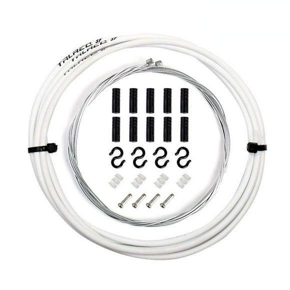 Universal Bicycle Shifter Cable Housing Set for Shimano Sram Derailleur/MTB Road Bike (white)