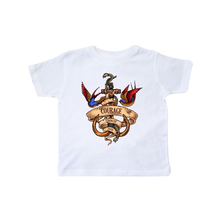 

Inktastic Courage Strength and Faith Anchor with Birds Gift Toddler Boy or Toddler Girl T-Shirt