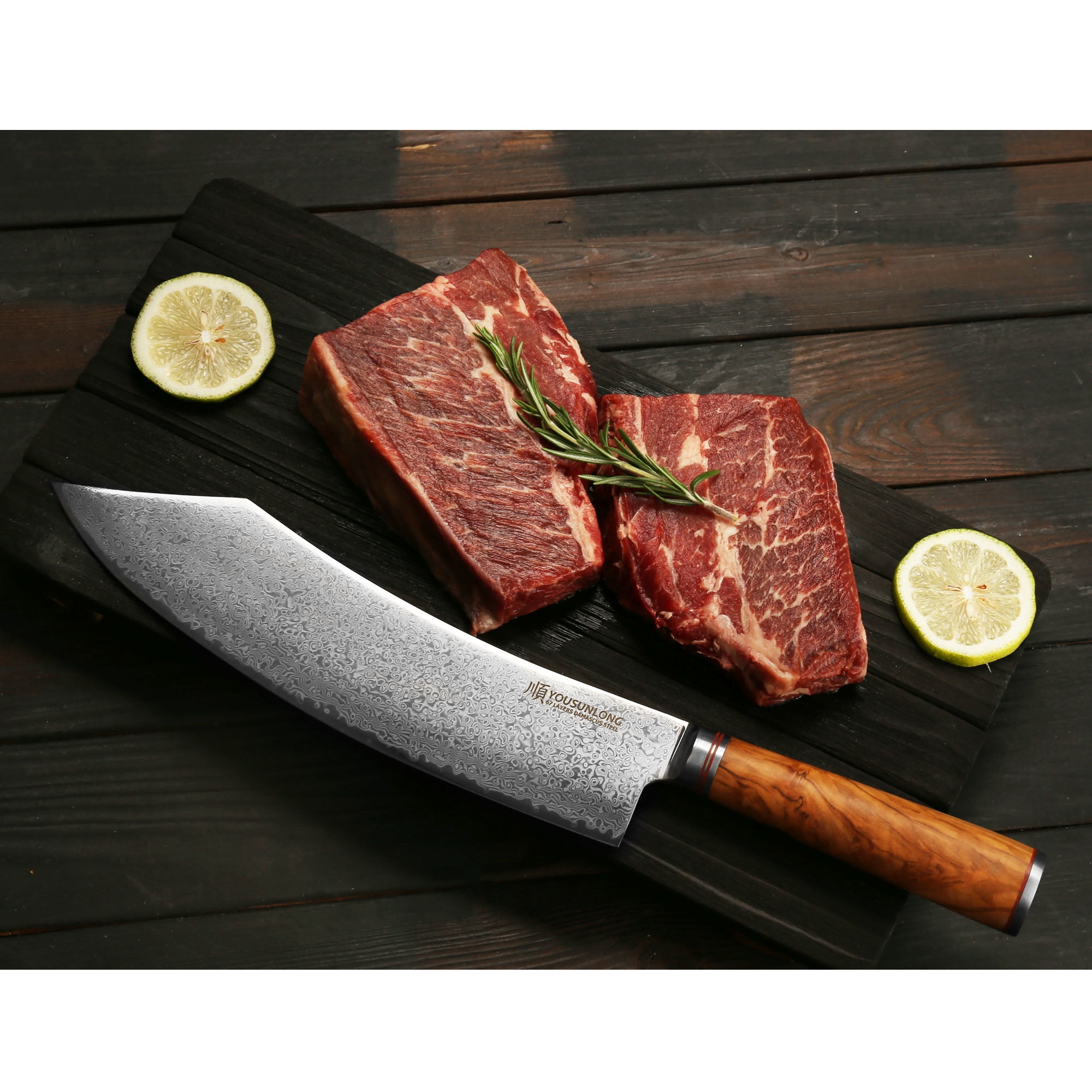 YOUSUNLONG Buther knife 10 Inch - Japanese Damascus Steel kitchen knives