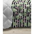 thumbnail image 3 of Tribal Down Alternative Comforter, Tribal Themed Pattern with Wigwam Tents and Trees, Microfiber Quilt for All Season, 5 Sizes, Black Teal, by Ambesonne, 3 of 3