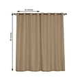 thumbnail image 3 of Efavormart Pack of 2 52"x84" Taupe Faux Linen Curtains, Semi Sheer Curtain Panels with Chrome Grommet for Living Room Home Decor Window Privacy Linen Textured Drapes, 3 of 11