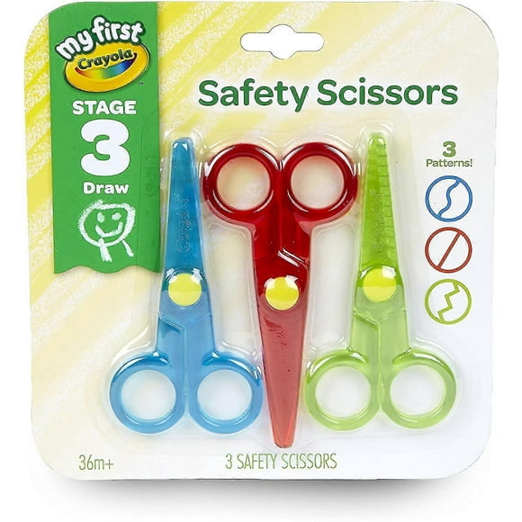 fong sxbd safety scissors, toddler art supplies, 3ct