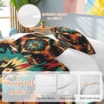 thumbnail image 3 of Boho Orange Teal Bedding 3 Piece Duvet Cover Set California King, Geometric Vintage Southwestern Ethnic Soft Microfiber Comforter Cover with Zipper Closure & Pillowcases, FadeResistant Quilt Cover, 3 of 9
