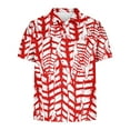 thumbnail image 5 of Teissuly Men's Casual Gradient Short Sleeved Lapel Button Up T-shirt Top, 5 of 5