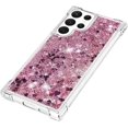 thumbnail image 6 of Compatible with Samsung Galaxy S22 Ultra Case Glitter Liquid Cute Clear Phone Case Floating Quicksand Shockproof Protective Bumper Silicone Soft TPU Case for Galaxy S22 Ultra Love Rose YB, 6 of 12