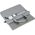thumbnail image 6 of RAINYEAR 14 Inch Laptop Sleeve Shoulder Bag Compatible with 14" Notebook Computer Chromebook, Polyester Messenger Bag Carrying Case Briefcase for Men Women (Gray), 6 of 7