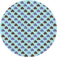 thumbnail image 1 of Ahgly Company Machine Washable Indoor Round Transitional Slate Blue Grey Blue Area Rugs, 3' Round, 1 of 7