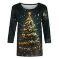 thumbnail image 5 of miqiqism Great discounts！Glitter Xmas Tree Shirt for Women Casual Long Sleeve Blouses Round Neck Lightweight Pullover Tops Christmas Holliday,Xmas Tree#01_Multicolor,X-Large, 5 of 5