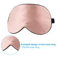 thumbnail image 4 of Uxcell Natural Silk Sleep Mask Adjustable Soft Eye Mask Cooling Blackout Eye Cover with Elastic Straps Red, 4 of 6