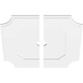 thumbnail image 4 of Ekena Millwork CMP24LE2-02000 24 in. OD x 2 in. ID Square Locke Architectural Grade PVC Contemporary Ceiling Medallion - 2 Piece, 4 of 4