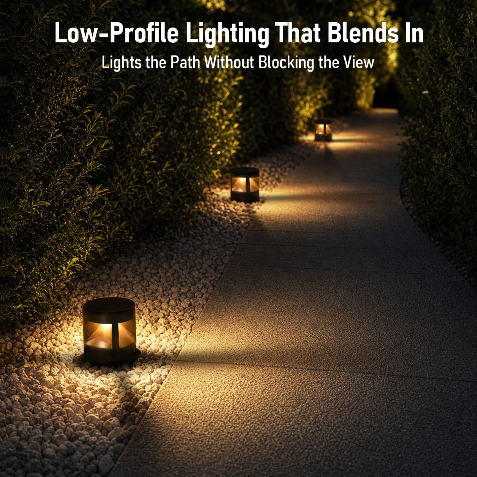 12 Pack 8W Low Voltage 5CCT LED Pathway & Deck Light, 11" Low-Profile Cylinder Landscape Light, Anti-Glare, Dual Mount Outdoor Lighting