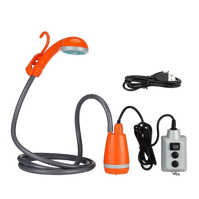 CNKOO Douche de Camping Portable Pompe de Douche Rechargeable pour Camping Randonnée Voyage