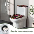 thumbnail image 4 of HELLHERO Durable Toilet Seat Covers Set Stretch Adjustable for Indoor Home, Vibrant Doodle Pattern, 4 of 4