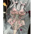 thumbnail image 6 of Pink Lace Teddy Bodysuit Lingerie, 6 of 7