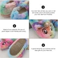 thumbnail image 4 of BRIGHTFUFU 1 par de pantuflas con adornos de unicornio, zapatos cálidos de invierno, adorables pantuflas para niños, 4 of 7
