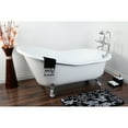 thumbnail image 4 of Kingston Brass CC104T1 Vintage 7" Center Deck-Mount Clawfoot Tub Faucet with Hand Shower, Polished Chrome, 4 of 8