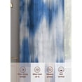 thumbnail image 6 of Gradient Blue Sheer Curtains 2 Panels Set Modern Abstract Blue Grey Ombre Mottled Stripes Sheer Window Curtains Light Filtering Rod Pocket Voile Drapes for Bedroom Living Room 52"X84", 6 of 8