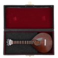 thumbnail image 2 of Wooden Miniature Portuguese Guitar 1Set Coffee Charming Mini Guitar Model Adornment, 2 of 4