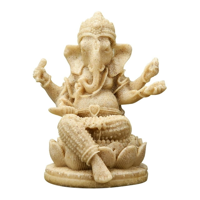 Tnarru Statue en Résine Bouddha pour Salon, Cadeaux, Centre de Table, Kaki 8.5x7x10.5cm