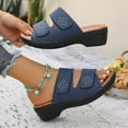 thumbnail image 6 of HAOTAGS Womens Casual Wedge Heel Sandals Dressy Beach Shoes Navy Size 6, 6 of 6