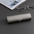 thumbnail image 1 of Estuche para gafas de metal ligero, pequeño y portátil, estuche para gafas de aleación de aluminio esmerilado, 1 of 3