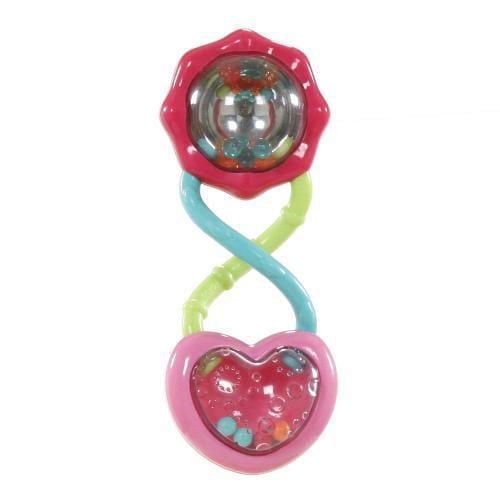 Bright Starts Pretty in Pink Rattle and Shake Barbell Toy